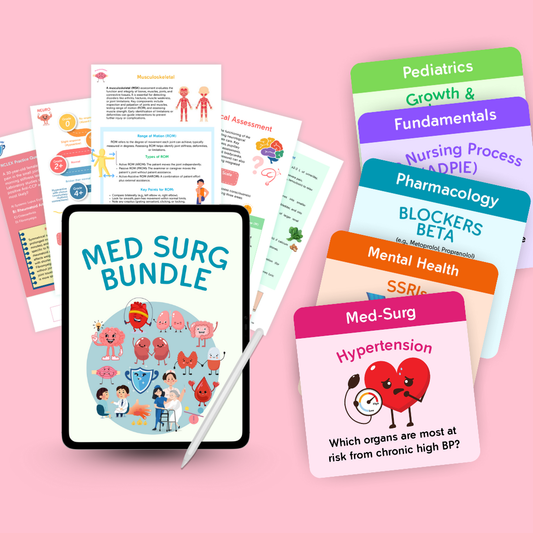 The Nursing School Bundle Ebook + Flash Cards
